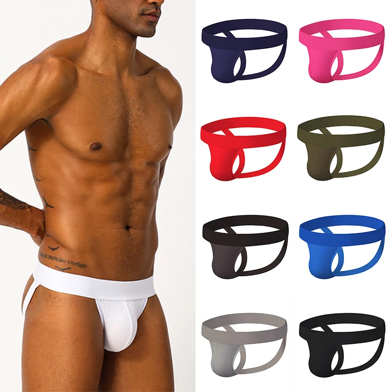 Sexy Men Underwear Briefs Athletic Jock Strap Supporter Gay Men\'s Jockstraps Solid 9 Colors M-XXL SIZE Logo Custom Supported