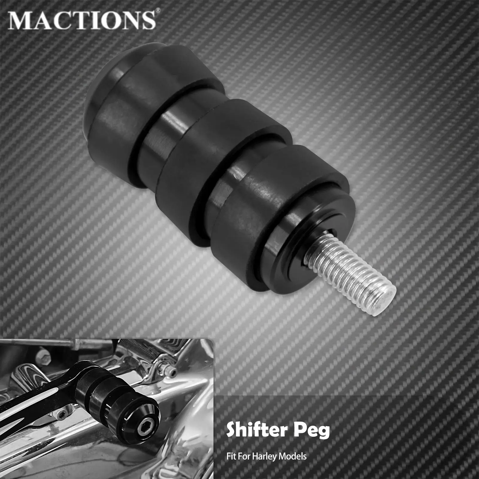 Motorcycle Black Shift Gear Lever Shifter Peg Nail For Harley Touring Electra Glide Softail Breakout Dyna Sportster XL 883 1200