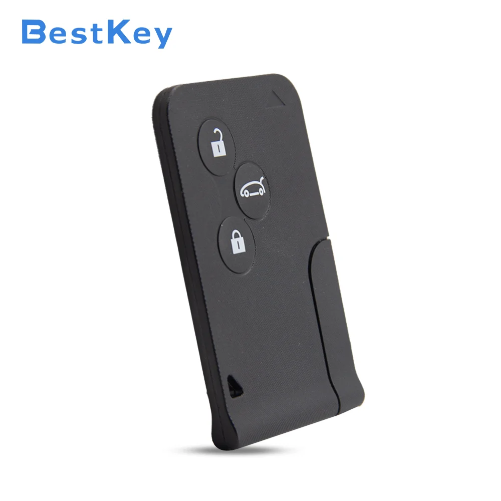 Best Key3 Button 433MHz Auto Smart Card Remote With ID46 PCF7947 Chip DIY Fob Fit Renault Megane II Scenic Full Range Stable