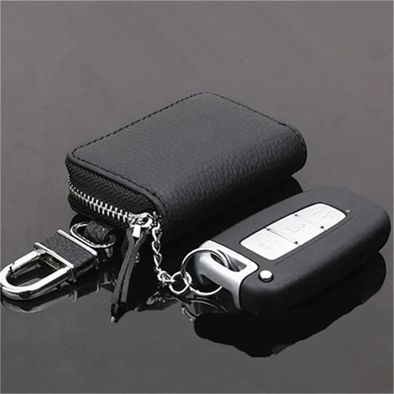 

PU Leather Car Key Wallets Men Key Holder Housekeeper Keys Organizer Women Keychain Cover Zipper Key Case Bag Pouch Purse