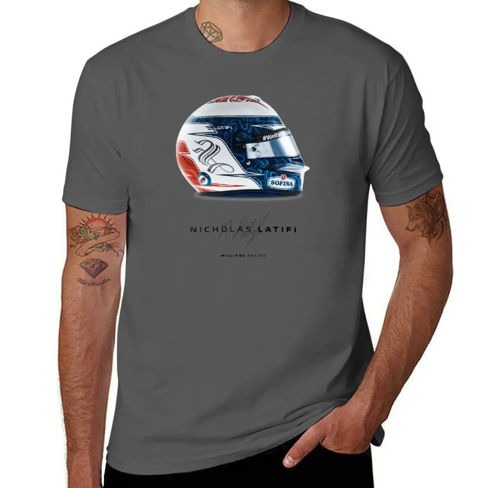 

Latifi Helmet (F1 2022) T-Shirt Holiday Casual Short Sleeve Top