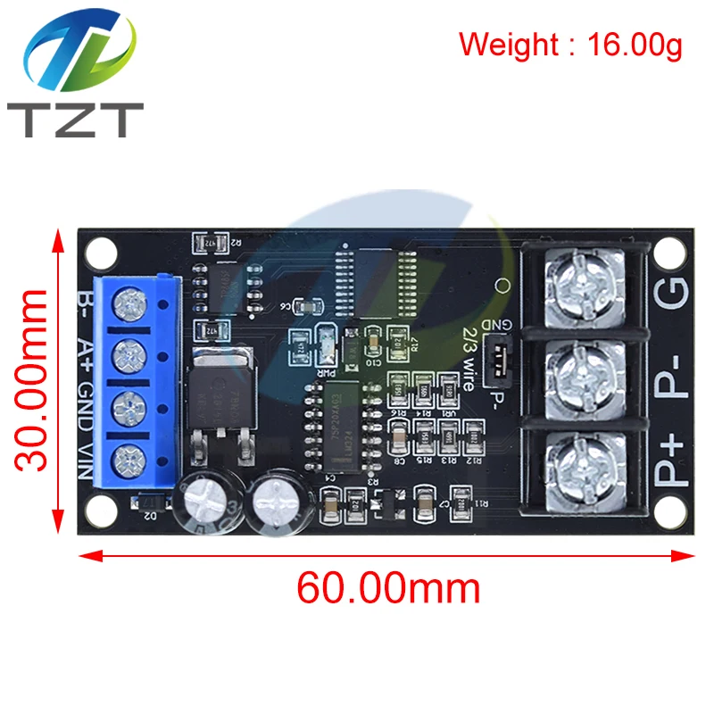 TZT PT100 Platinum Thermal Resistance RTD Temperature Sensor Transmitter RS485 MODUBS RTU Module