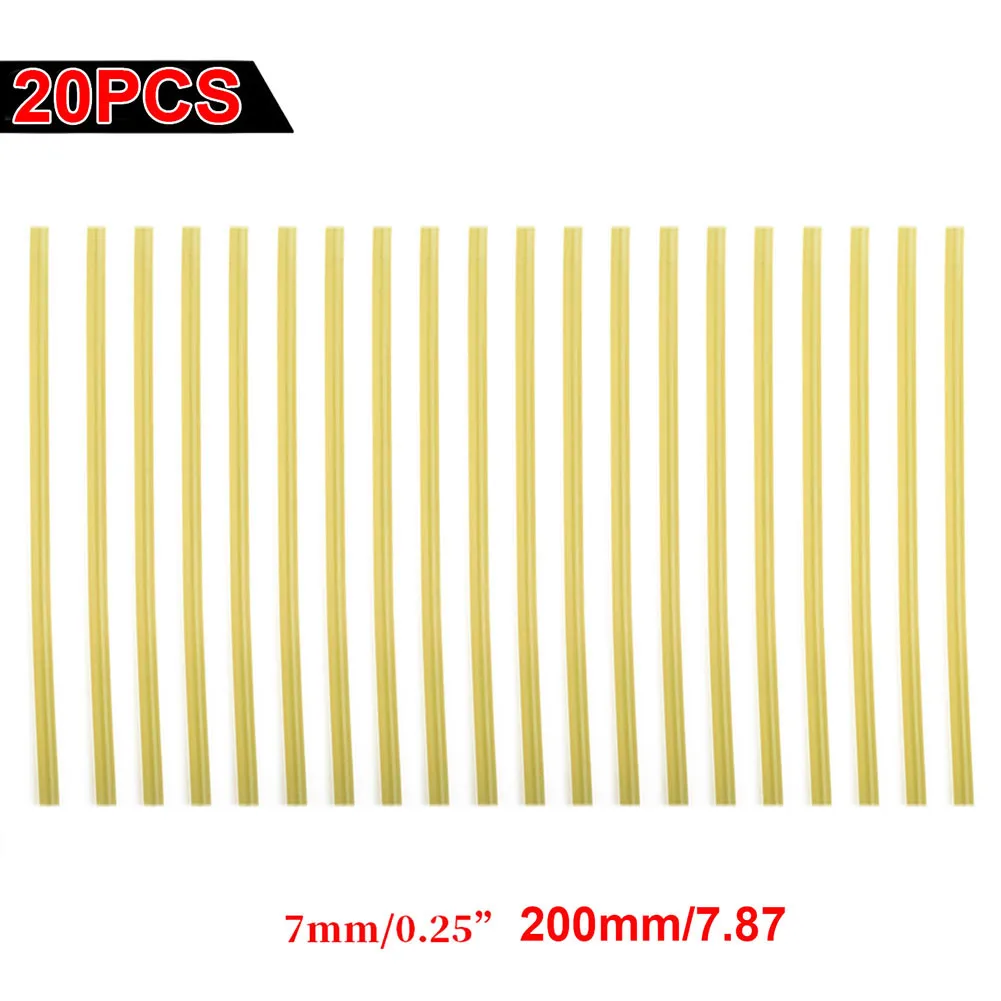 20pcs Hot Glue Car Dent Repair Kit for Crafts 7*200mm for Various Materials Including Plastics Metals and Wood