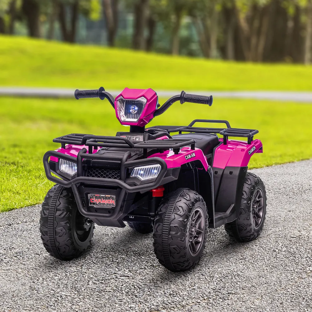 補助ポートとUSBを備えたATVバッテリー駆動の子供用4輪車,耐摩耗性,頑丈な電動四輪車,12V