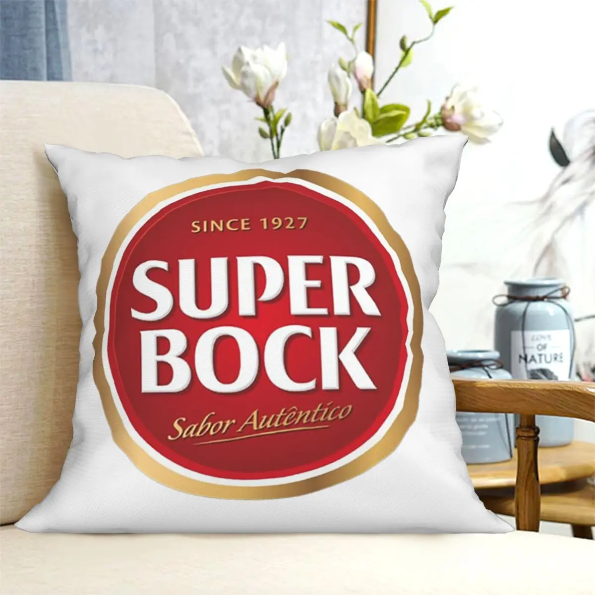Super Bock Since 1927 Square Pillowcase Cushion Cover Pillow Case Throw Pillow Cover for Home Sofa Living Room