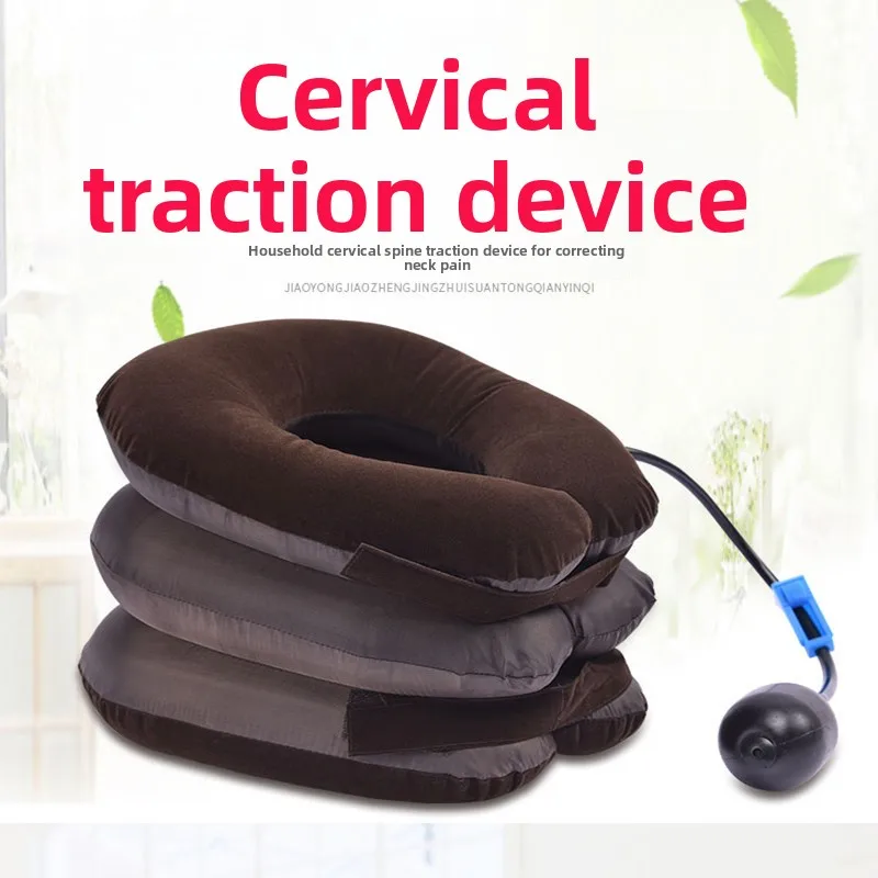 Inflatable Cervical Traction Collar - Air Neck Stretcher for Pain Relief