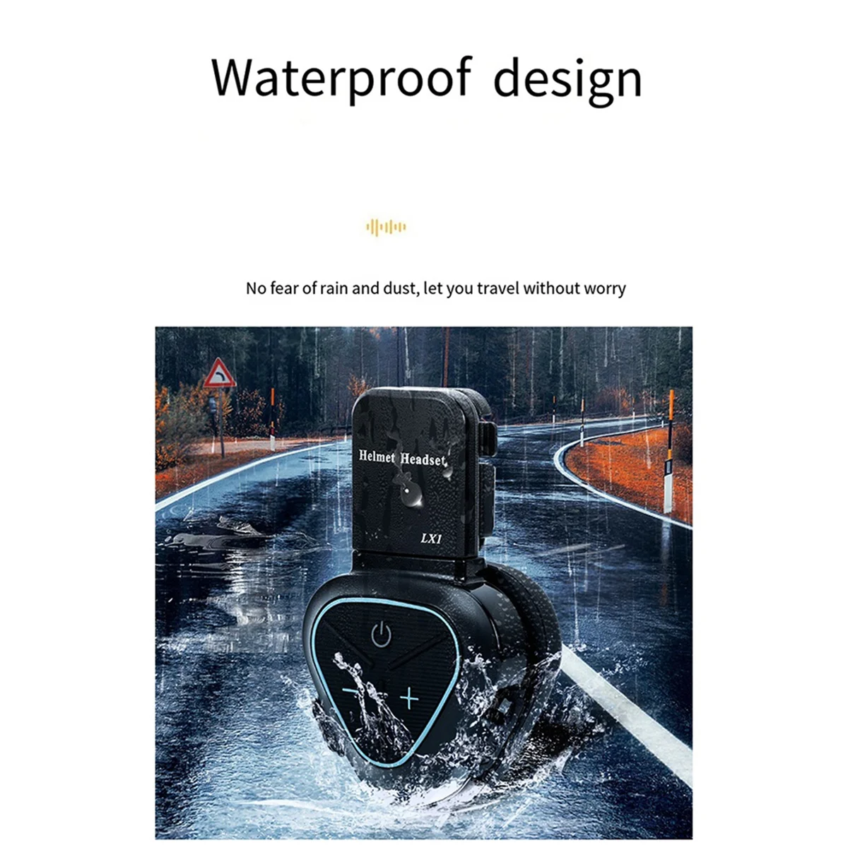ใหม่ LX1 หมวกกันน็อครถจักรยานยนต์ชุดหูฟังบลูทูธแบบพกพาสมาร์ทตัดเสียงรบกวนกันน้ําชุดหูฟัง Takeaway
