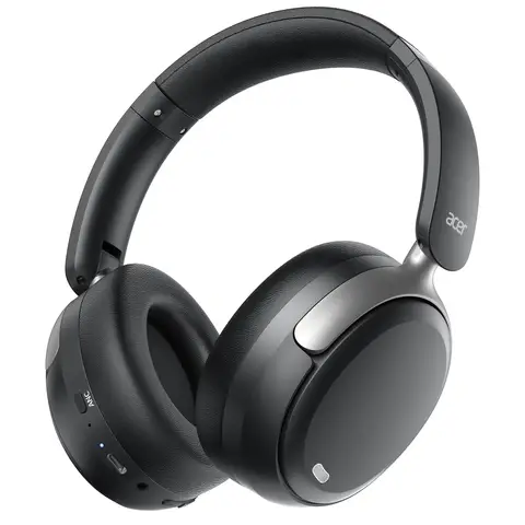 Acer OHR516 Wireless Over Ear Bluetooth 5.4 Headphones Active Noise Cancellation Dual Device Pairing Comfortable Foldable Design