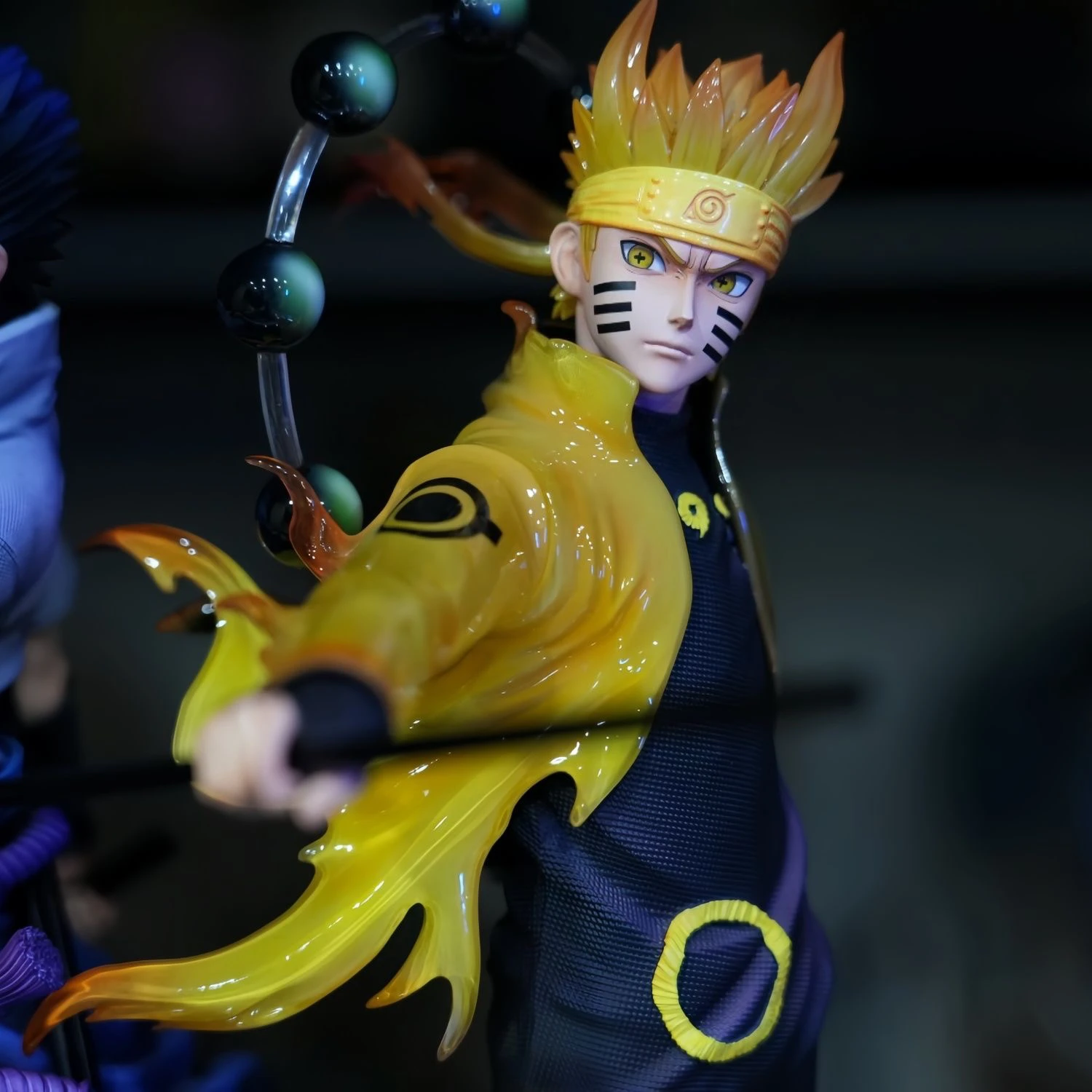 Figura de acción de Anime Naruto Shippuden, Naruto Uzumaki Uchiha Sasuke, 38cm, juguete de PVC, colección de estatuas, modelo, regalos de cumpleaños