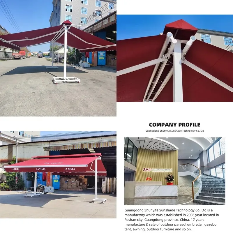 Double Open Retractable Awning Tent 5x3m with Motor
