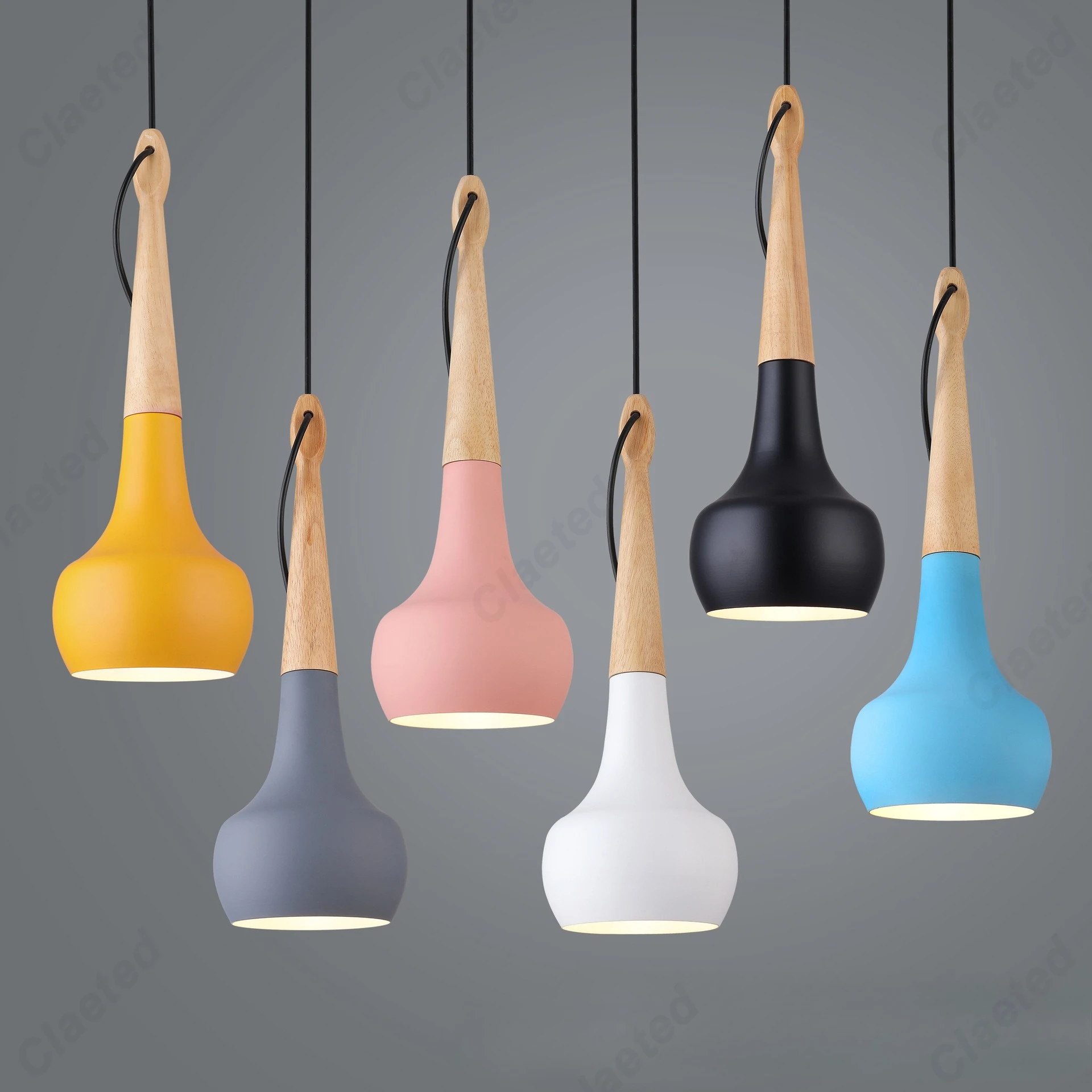

New European-style Simple LED Color Chandelier Bar Restaurant Living Room Bedroom Bedside Decorative Lighting