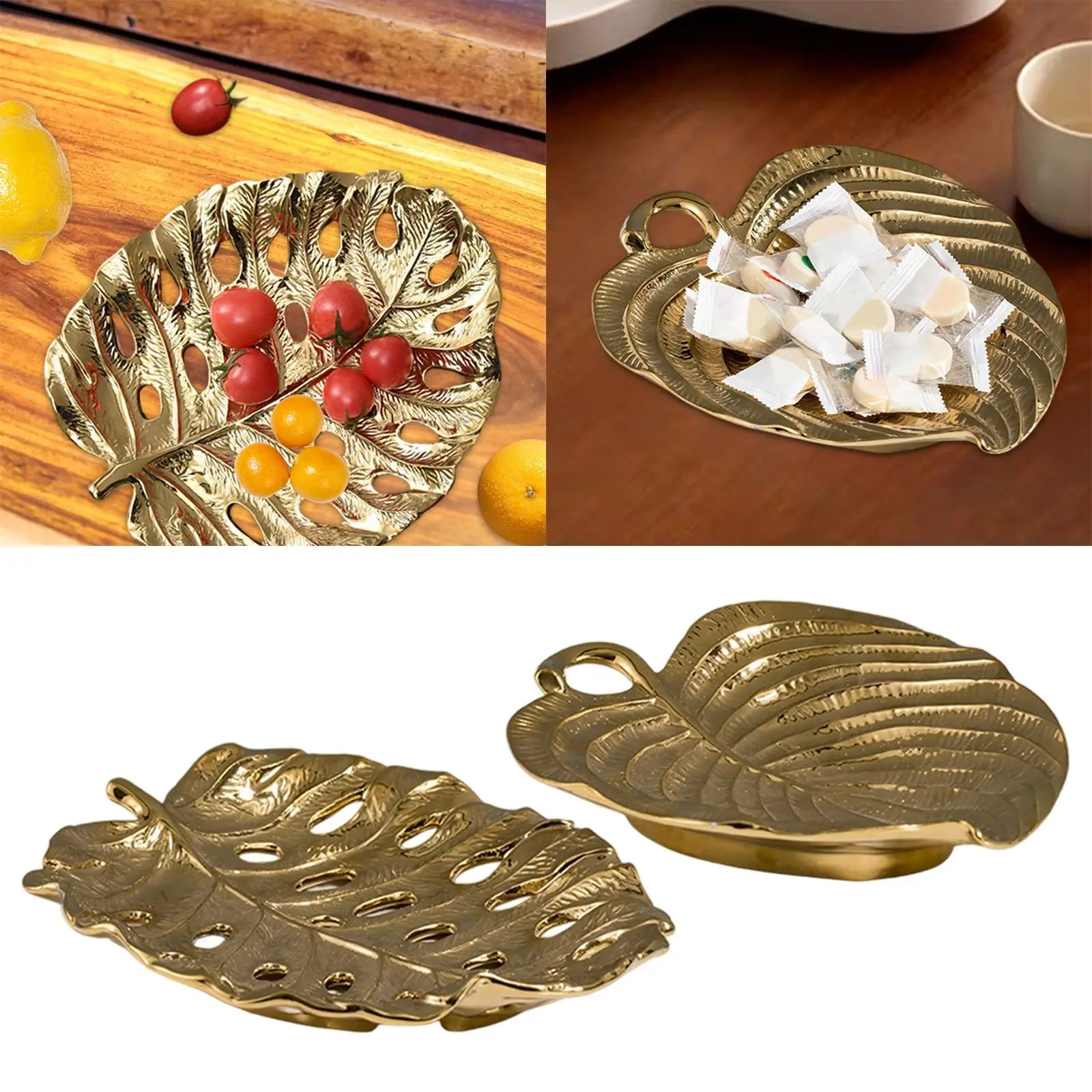 Leaf Shape Ceramic Jewelry Storage Tray Multipurpose Organizer Ring Dish for Cabinets Shelves Offices
