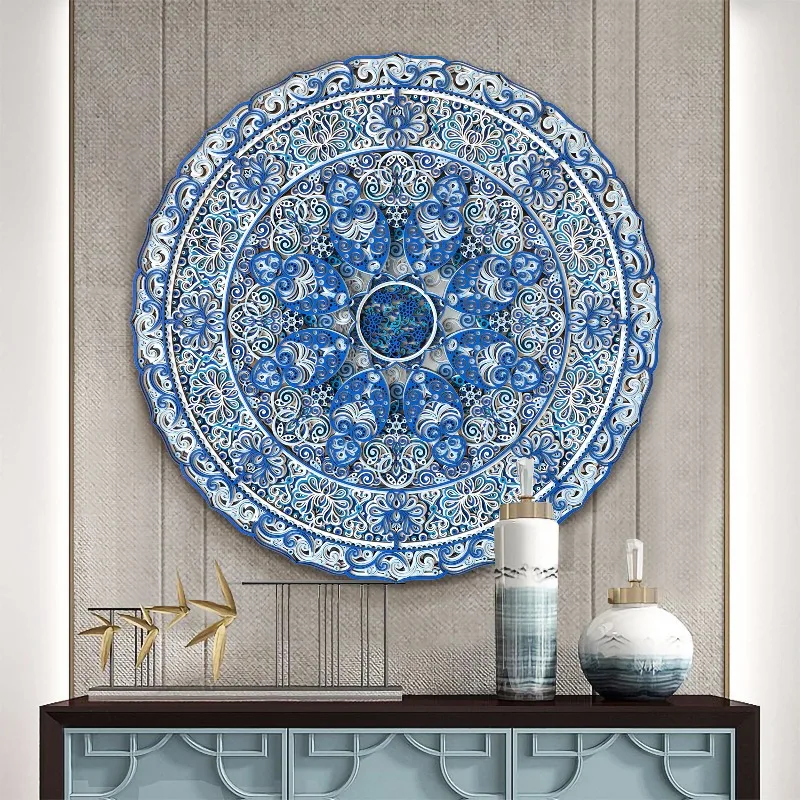 

iving room art hanging painting, new dining room decorative painting, light luxury and high-end three-dimensional painting