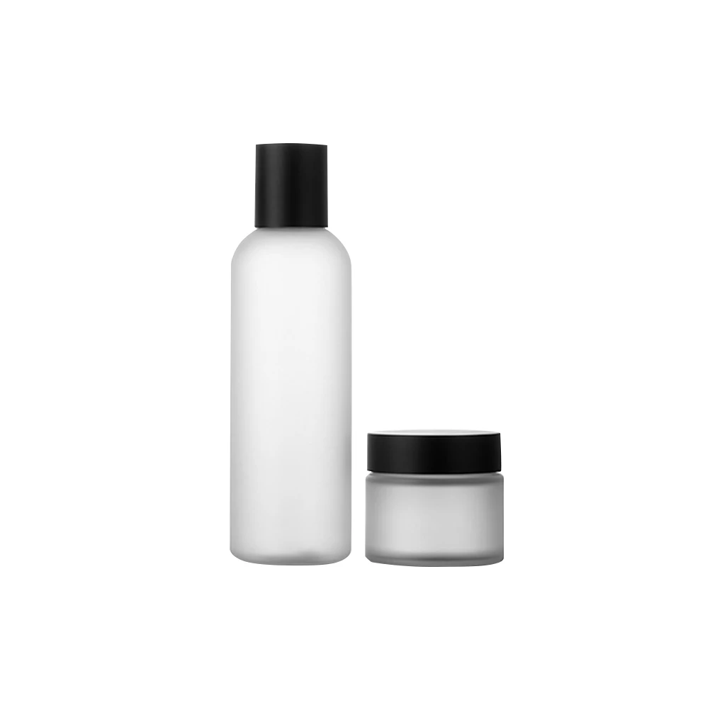 

4pcs Cream Glass Bottles Mini Size Leak Proof Travel Containers for Cosmetics Lotions Powder Storage Solutions