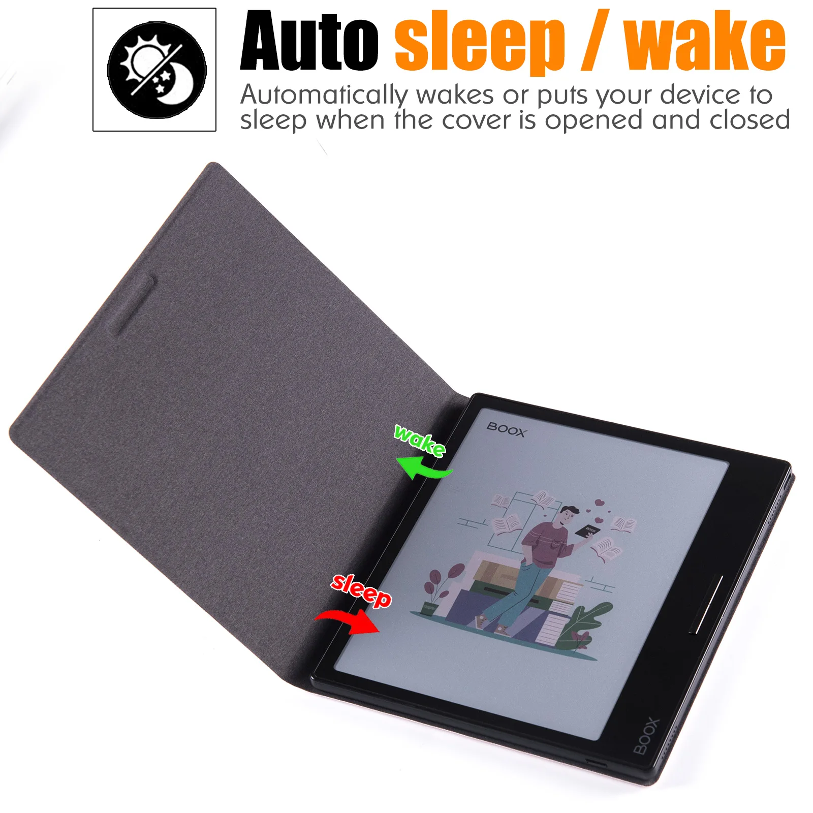 Imagem -02 - Estojo Magnético para Onyx Boox Tablet go Cores Ereader Leve Premium Couro pu Capa Folio com Auto Dormir And Wake Novo 7