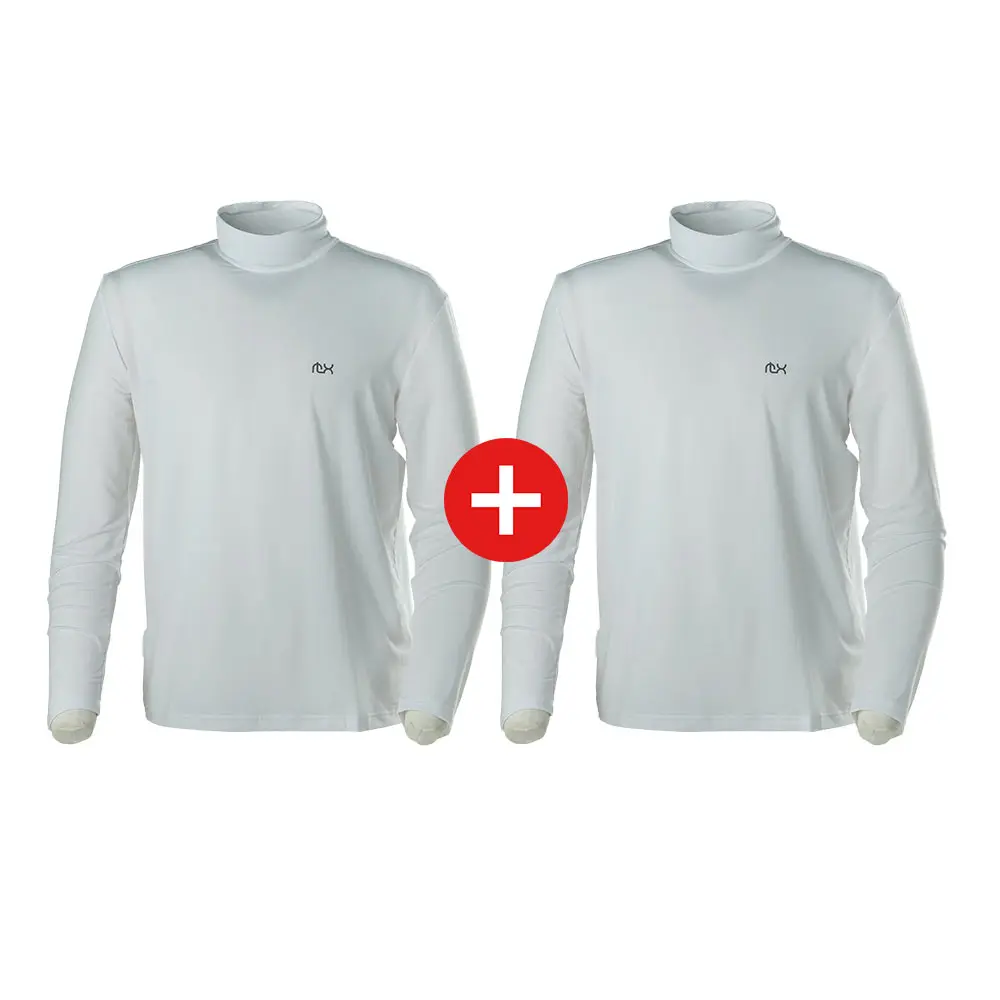 Molex 1+1 Summer Men's Half neck Cool Workwear Long Sleeve Hiking T-Shirt Functional T-Shirt Ice 303
