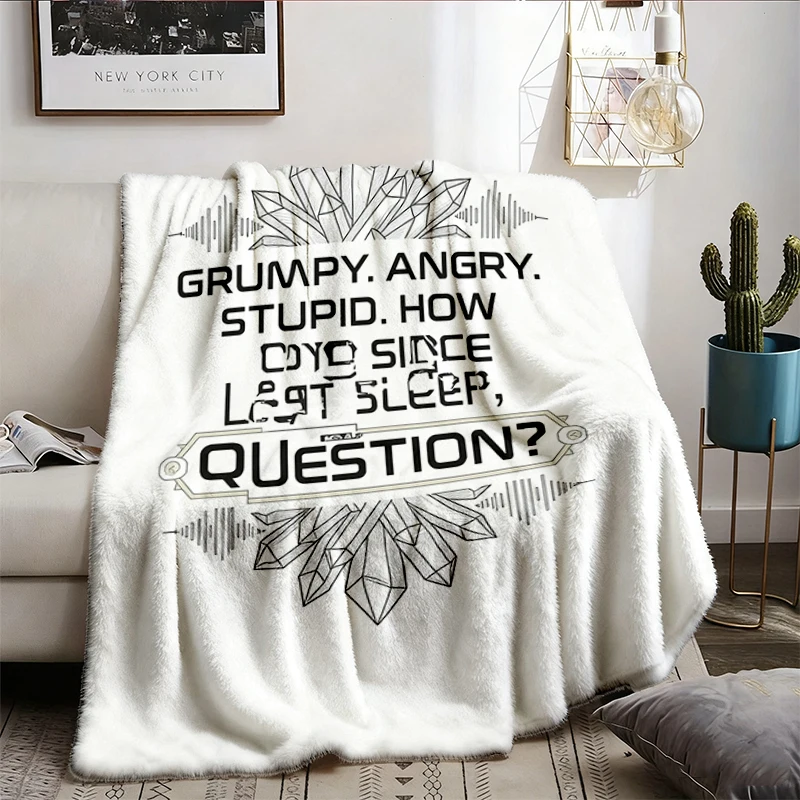 Project Hail Mary Flannel Blanket, Grumpy Rocky Quote