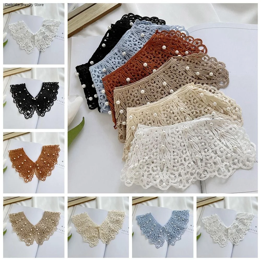 Doll Collar Lace Fake Collar Pearl Clothes Accessories Decoration Shirt Collar Dress Decorative Shoulder Detachable Shawl