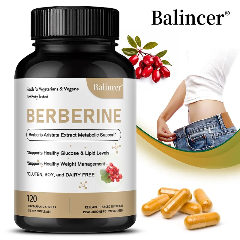 Cápsulas de bereberina de 500 mg: promueve la salud cardiovascular y del colesterol, apoya el sistema inmunológico y la gestión saludable del peso