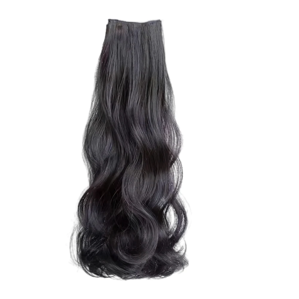 Clip in Synthetic Hair Extensions 3PCS Clip Ins Long Wavy Fiber Thick Hairpieces Natural Hair Extension full Head