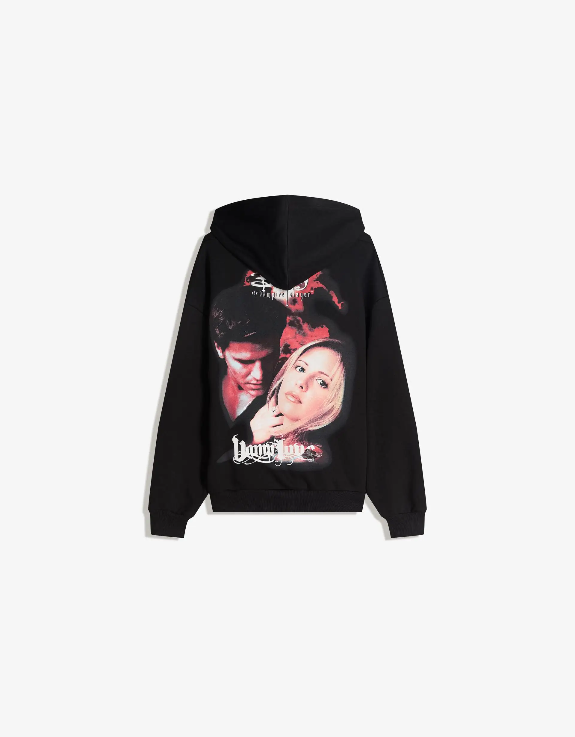 Y2K ريترو Harajuku مقنعين البلوز العصرية قمة الموضة بافي قاتل مصاص الدماء طباعة بلوزات سميكة البلوز للجنسين #3