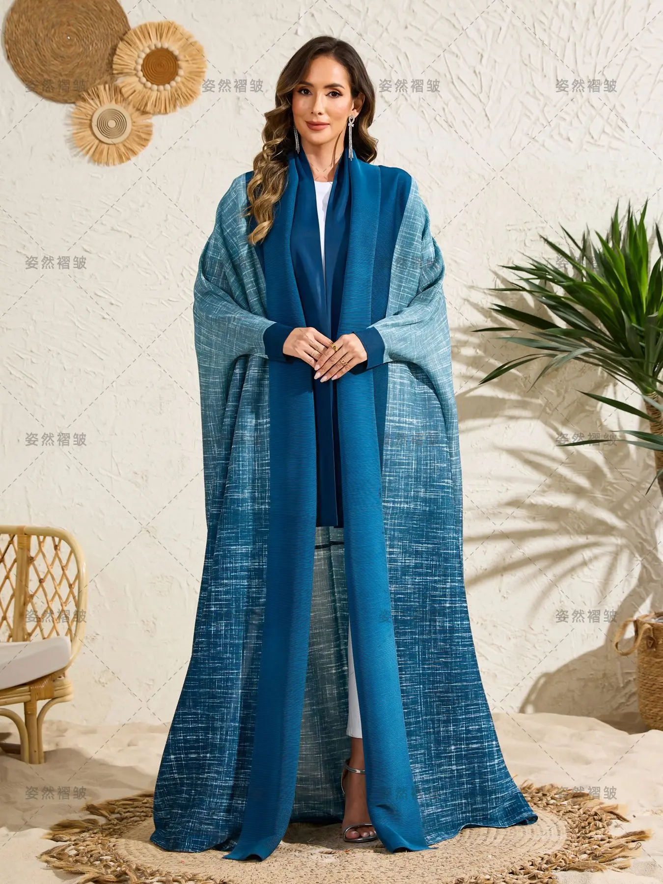 

Open Eid Abaya Abaya Ramadan 2026 Muslim For Women Elegant Gowns Miyake Pleated Cardigan Coat Formal Robe Female Muslim Clothing