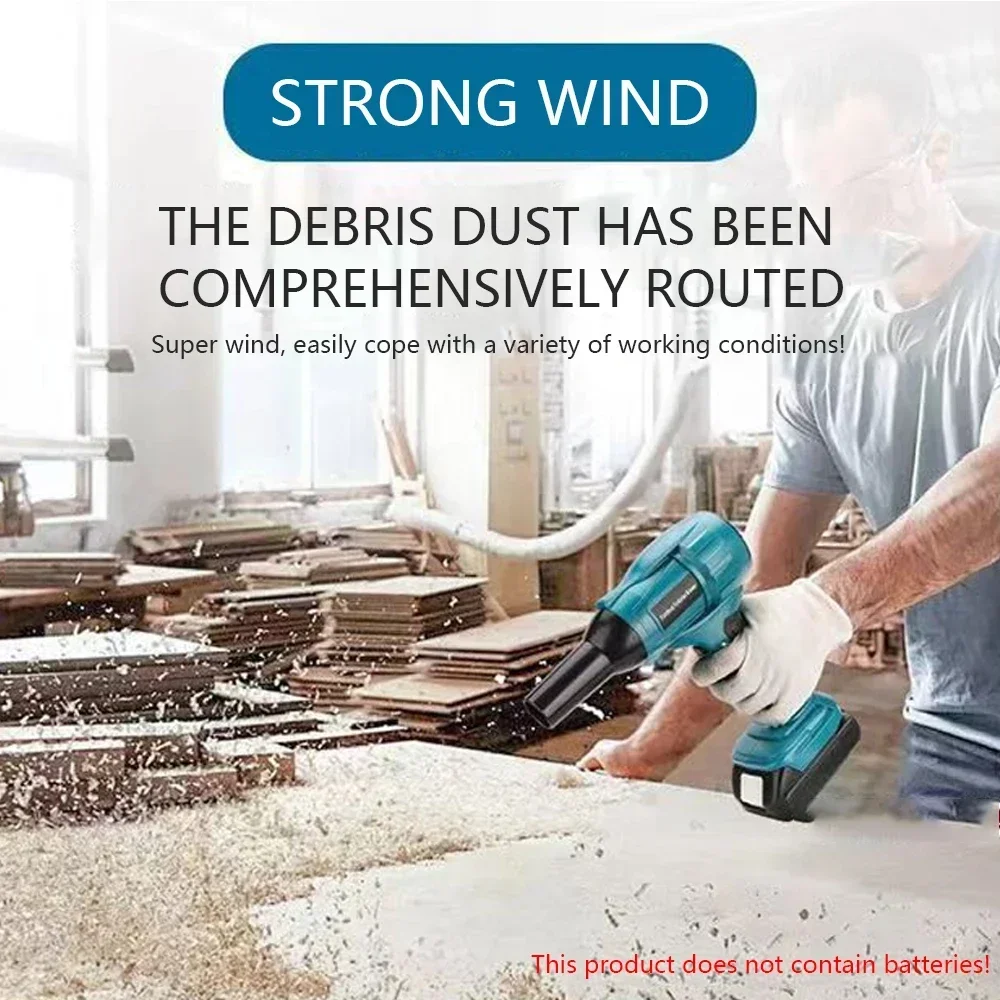منفاخ توربو قوي لاسلكي 350 وات مع بطارية ليثيوم أيون ماكيتا 18 فولت/20 فولت و5 فوهات رياح قابلة للتعديل لتدفق هواء 96000 دورة في الدقيقة #4