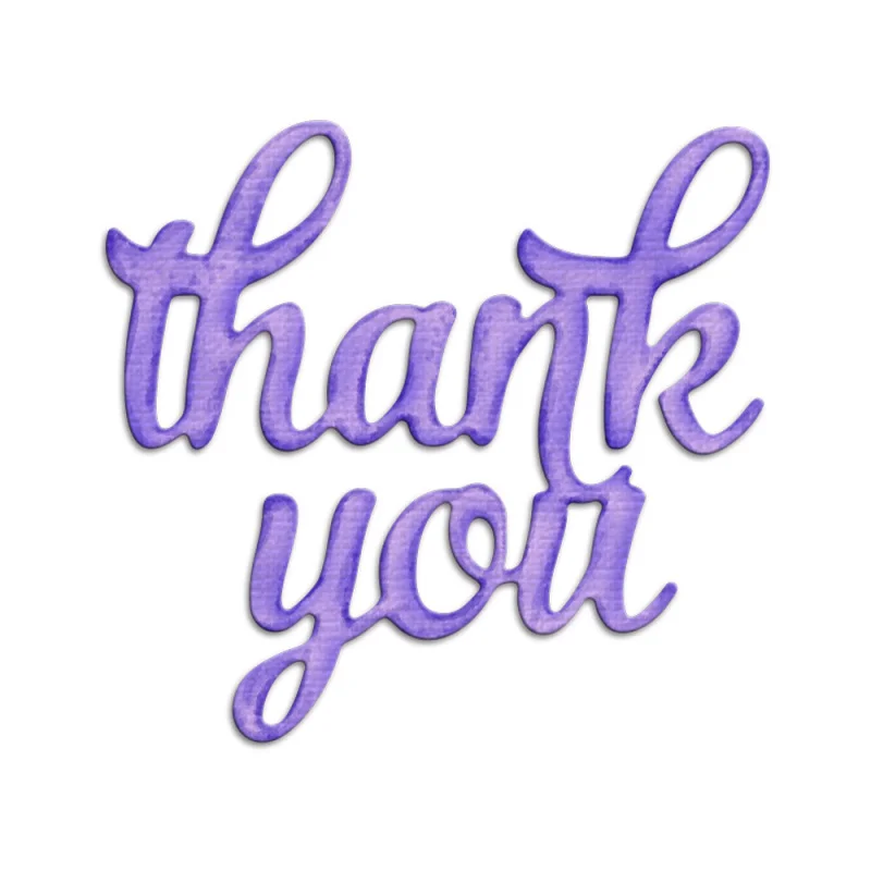 

Die Thank You Shape Carbon Steel Die for Scrapbooking Cards Paper Crafts Metal Embossing Cutting Dies