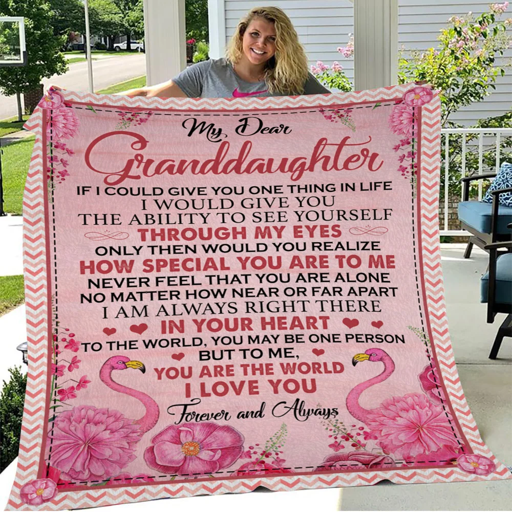 Best gift for my granddaughter from grandma Soft and comfortable flannel blanket for bed sofa bed school nap cover blanket