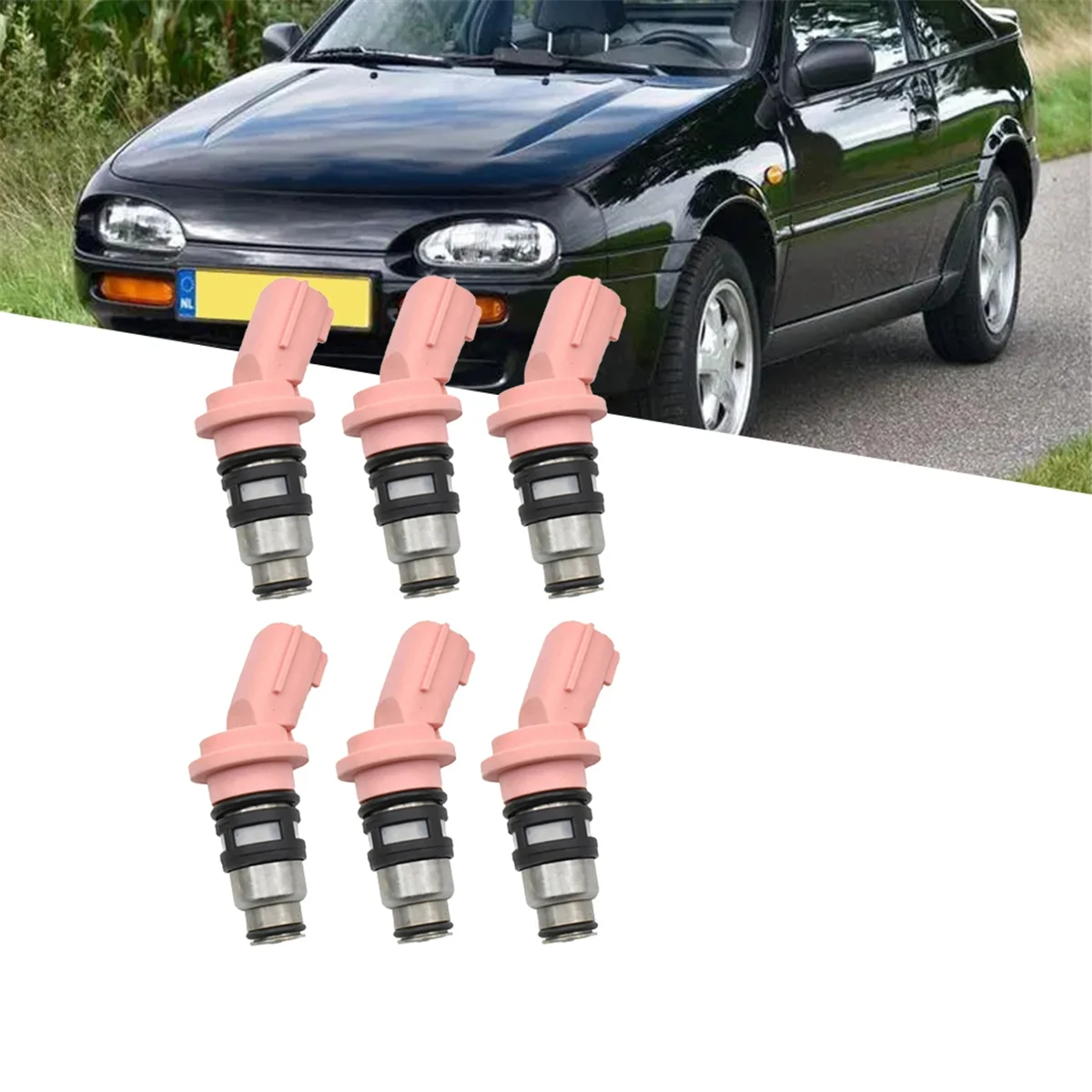 6Pcs Car Fuel Injectors Nozzle 16600-73C00 A46-H02 for Nissan Sylphy 100NX Almera Primera Sunny Tsuru 1660073C00 A46H02