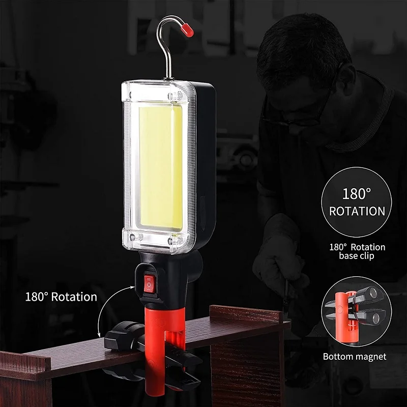 Poderosa Luz De Trabalho LED Auto Repair Light Luz De Emergência Ao Ar Livre 5 Modos Lanterna Camping Light Tocha Impermeável