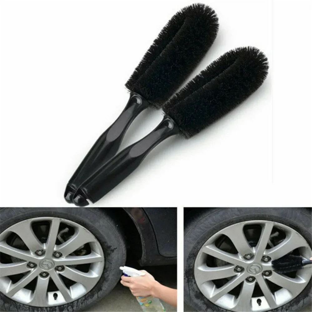 Car Wheel Cleaning Brush Tool Tire Washing Clean Tyre Alloy Soft Bristle Cleaner Cleaning Tool Car