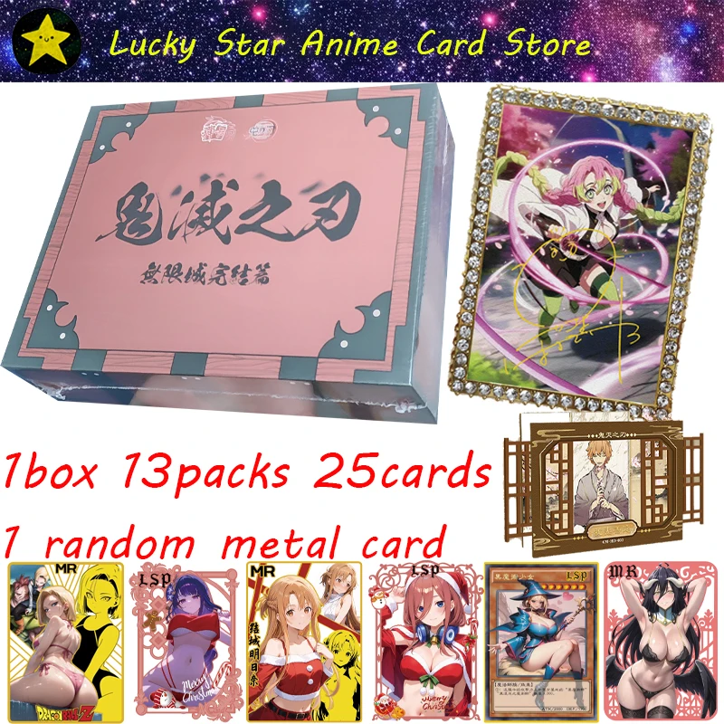 New Demon Slayer Collection Cards Infinite City finale Chapter Japanese Anime Booster Box Hobby Gift a birthday present