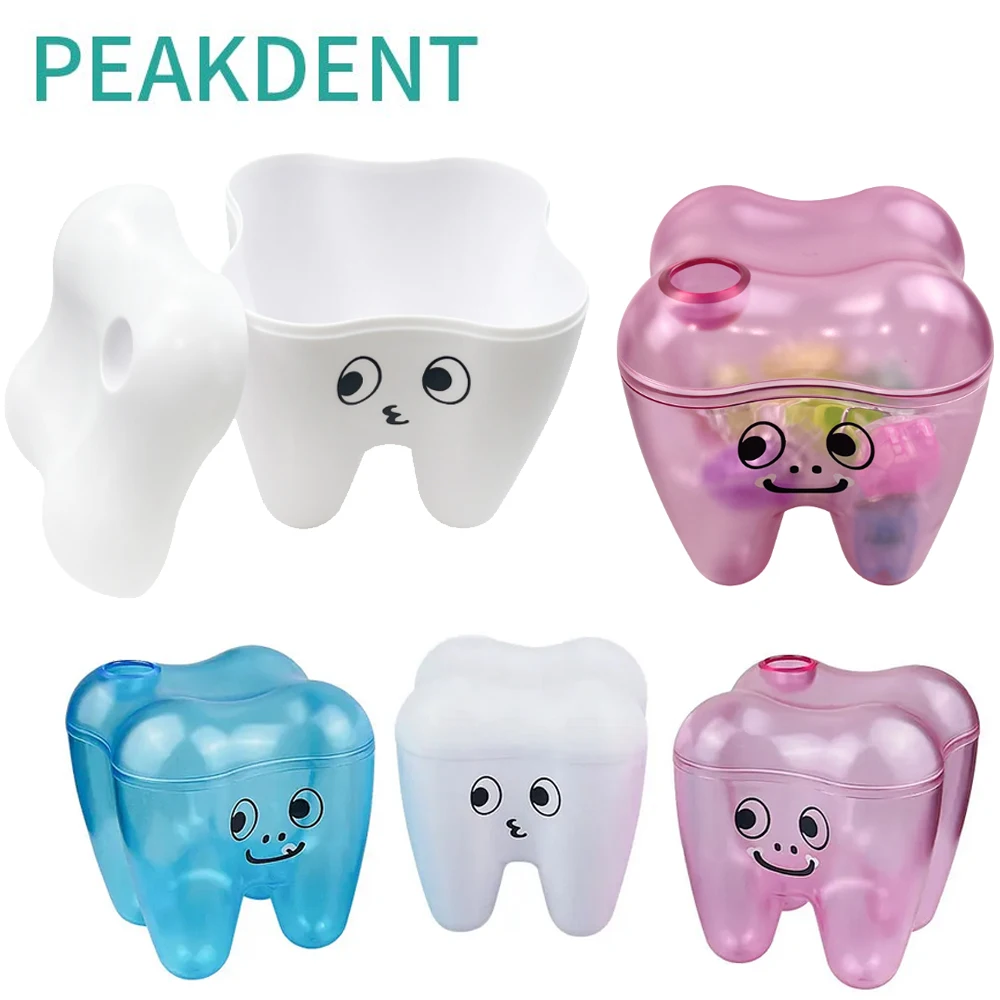 Cute Tooth Shaped Storage Box Plastic Home Office Desktop Organizer Case Key Container Saver Souvenir Collecting Clinic Gifts