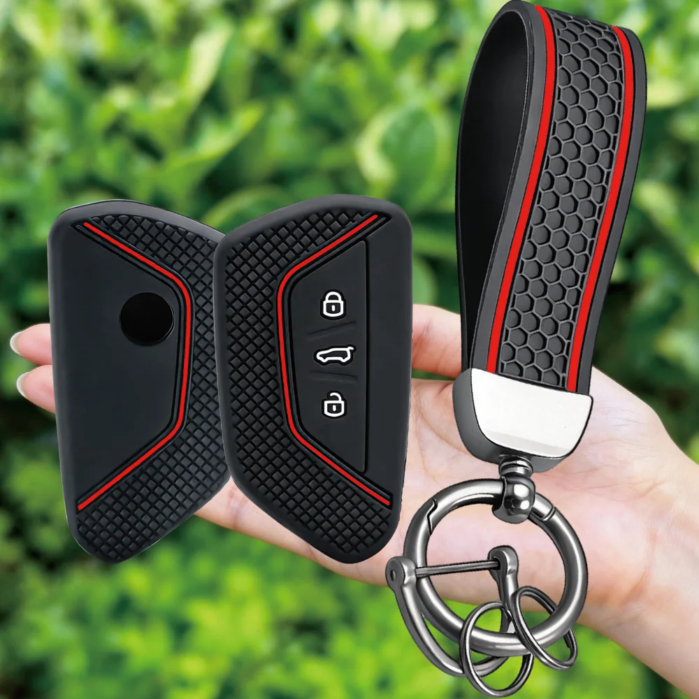 Silicone Remote Case Key Cover For Skoda Octavia 4 A8 MK8 For Seat Leon Fr Mk4 Cupra Formentor 2023 accesorios For VW Golf 8 ID4