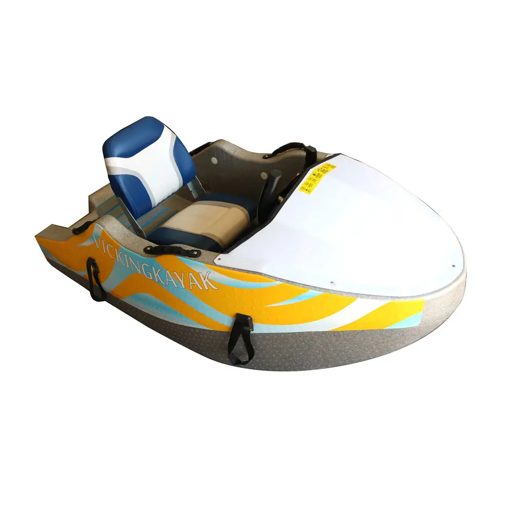 Barca a reazione elettrica - Mini barca da corsa EPP a 2 tempi per sport acquatici, auto a reazione oceanica ad alta velocità, stile surf e kart
