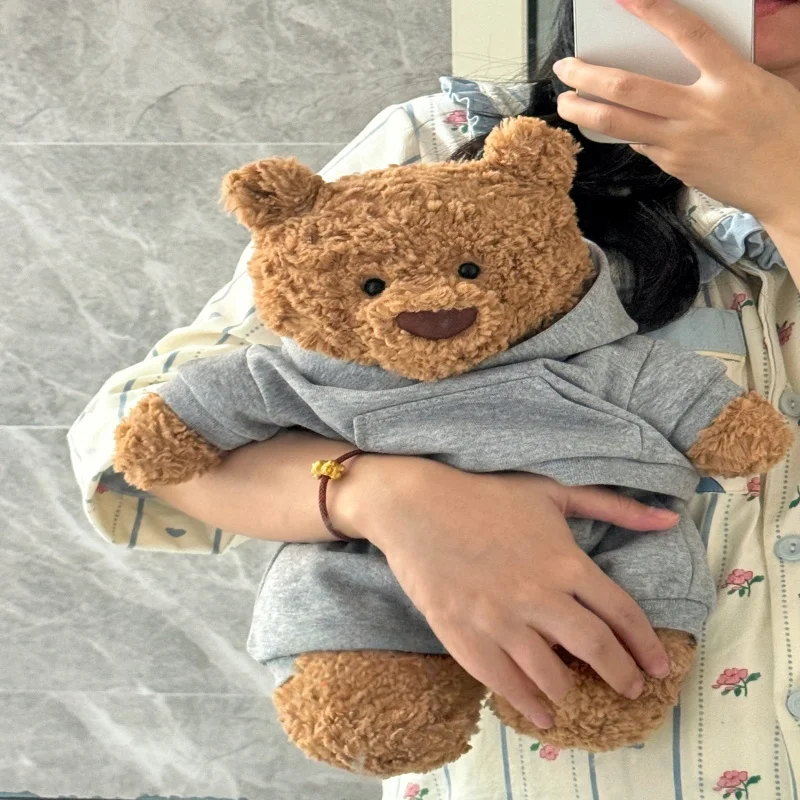 For Handmade Reference Barcelona Bear Clothes Doll Clothes Sweatshirt Hoodie Long Sleeve Sweatshirt Pants Sports Baby Clothes