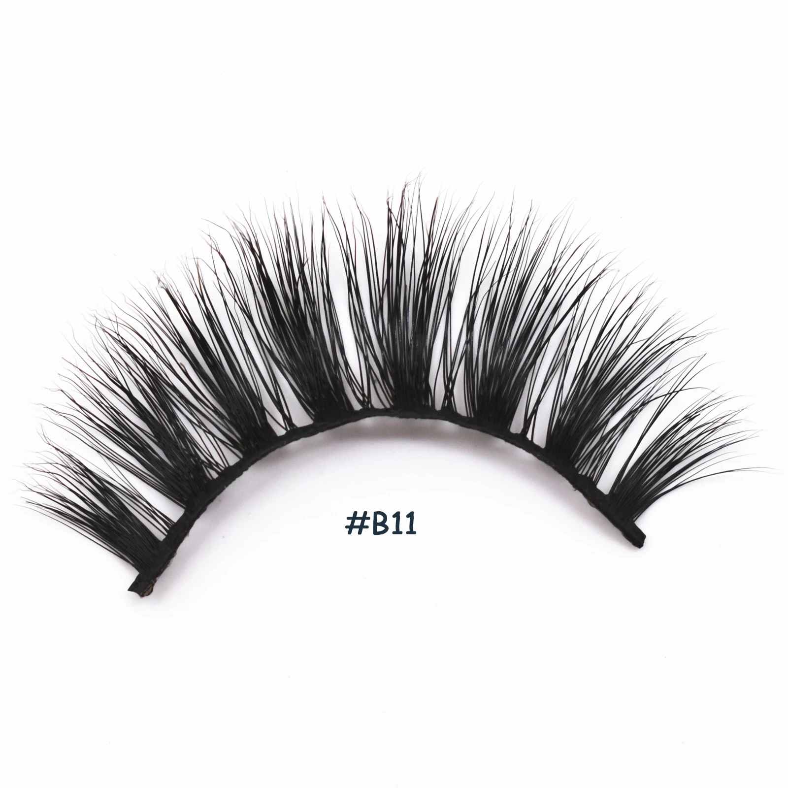 KEKEBAICHA Fluttery Wispy Lashes 3D Mink Lashes Mink False Eyelashes Round Shape 15mm Full Strip Eyelashes Makeup Mink Eyelashes