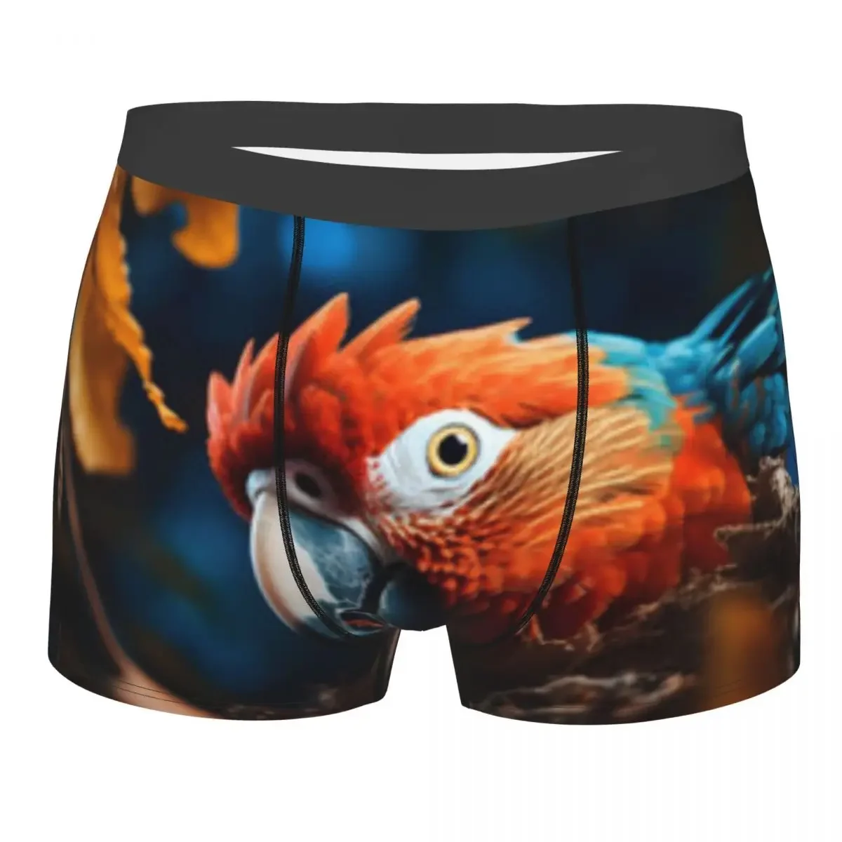 Boxer Men Underpants Parrot Sitting On Branch Men's Panties Shorts Breathable Mens Underwear Briefs Sexy Boxers