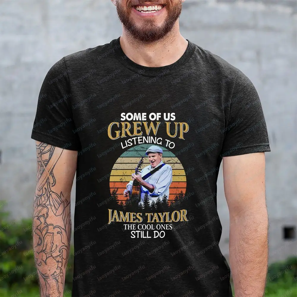 James Taylor - Printed T-shirt - Gender-neutral Streetwear Short-sleeved Shirt Suitable for Both Men and Women - Large Size