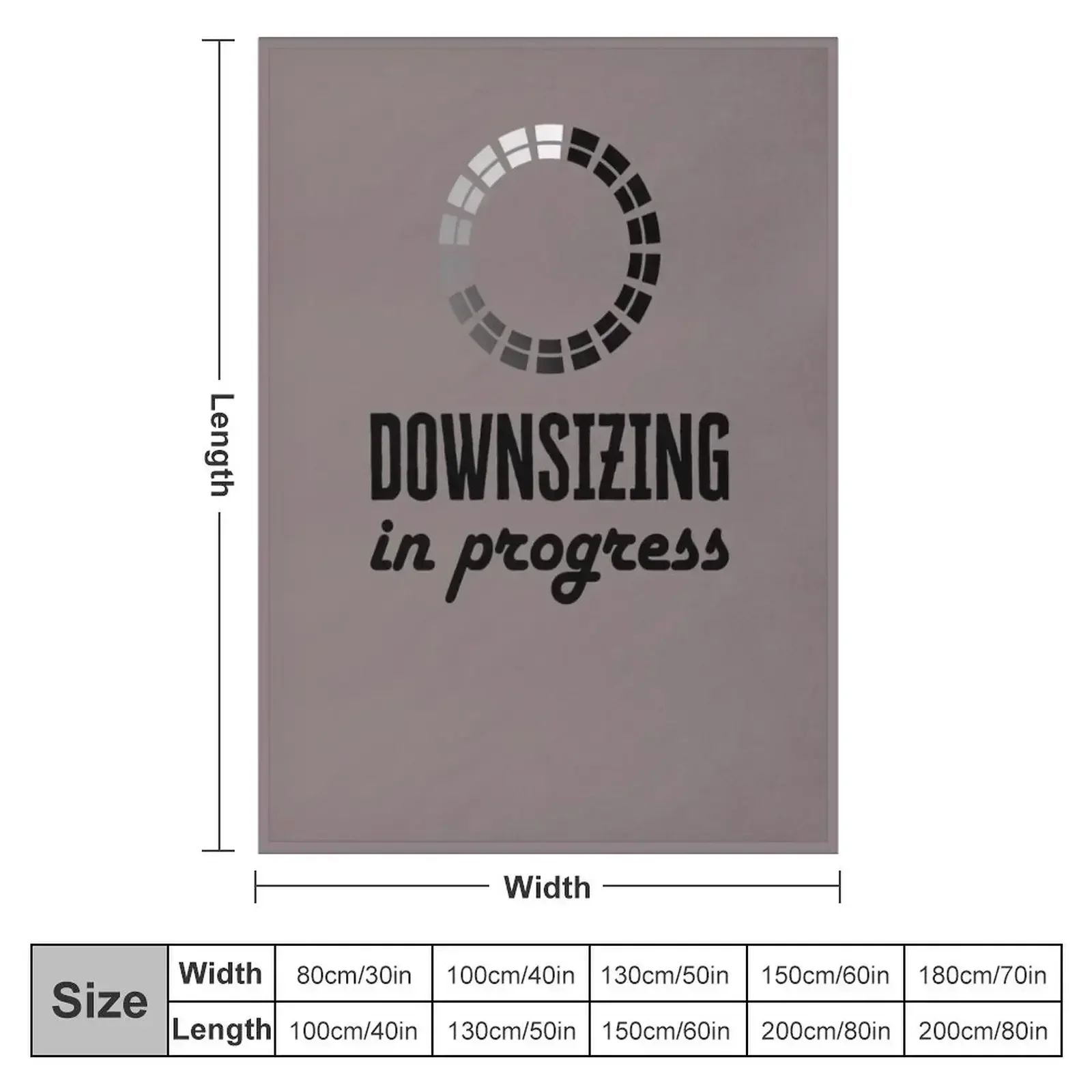 Weight Loss, Bariatric Surgery, Downsizing In Progress Gift Throw Blanket Quilt valentine gift ideas Retros Hairy Blankets