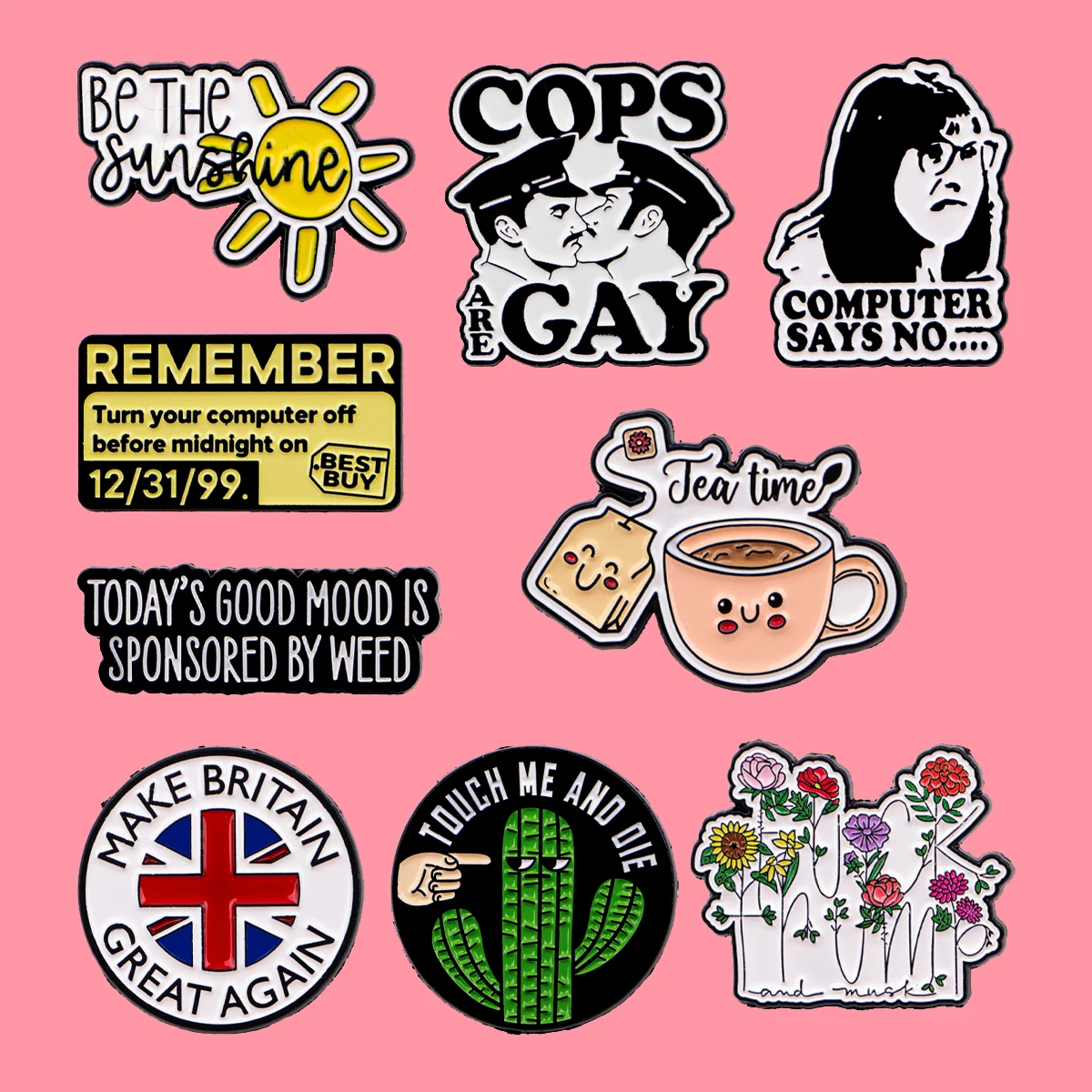 Funny Cartoon Creativity Quotes Enamel Pins Gay Brooch Badge on Backpack Lapel Pin Costume Accessories Fashion Jewelry Gifts