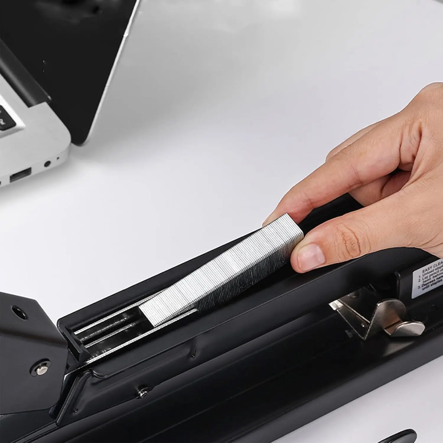 Stapler Buku Jumbo Kapasitas Tinggi 200 Lembar Mesin Kantor Manual Tahan Lama dengan Konstruksi Plastik Logam Tugas Berat