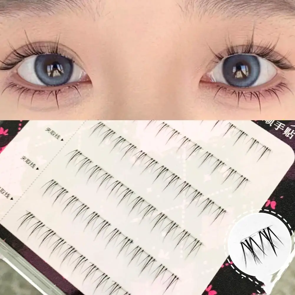 ノグルー 下まつげ ダブルチップ 小型フレーム 下まつげ初心者用つけまつげ グルーストランド つけまつげ