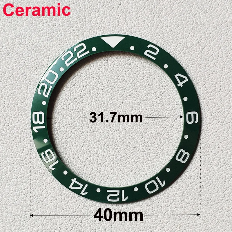 40mm * 31,7mm Keramik-Uhrenlünetteneinlage Passend für 42mm bis 44mm Taucher-GMT-Yacht-Sea-Dweller-Uhrengehäuse Uhrenring-Zubehör – Detail 19