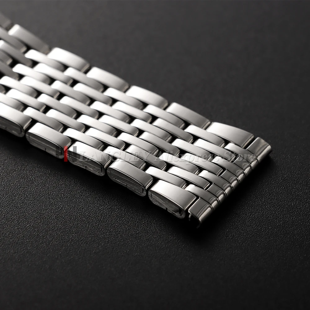 Correa de reloj de acero inoxidable de 18mm, 20mm y 22mm para Omega para reloj Rolex, hebilla plegable, correa pulida para hombres y mujeres, pulseras universales