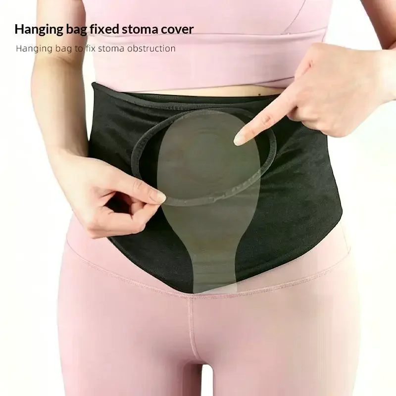 Ostomy Support Belt Pouch Cover Soft High Flexibility Portable Breathable Ostomy Bag Cover For Women Men