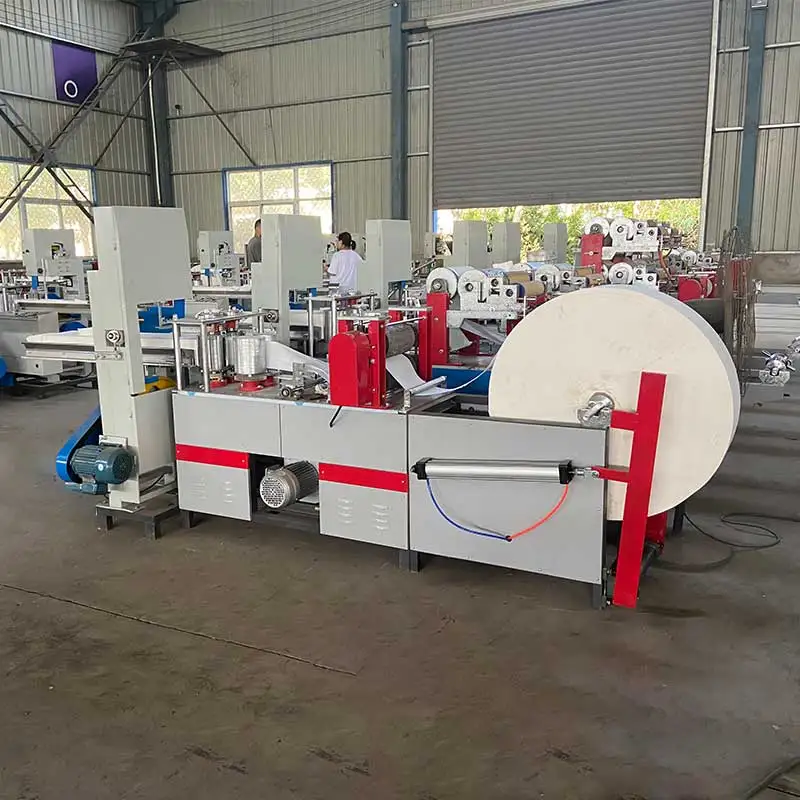 Automatic High Speed Napkin Paper Making Machine, Tissue Folding Embossing Production Line Factory Price customized view 4