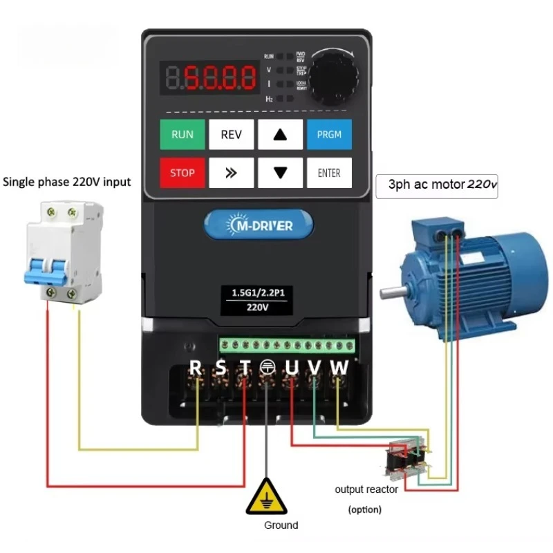 VFD Drive Inverter Input 220v 1 Phase Output 220v 3 Phase 2hp Variador De Frecuencia