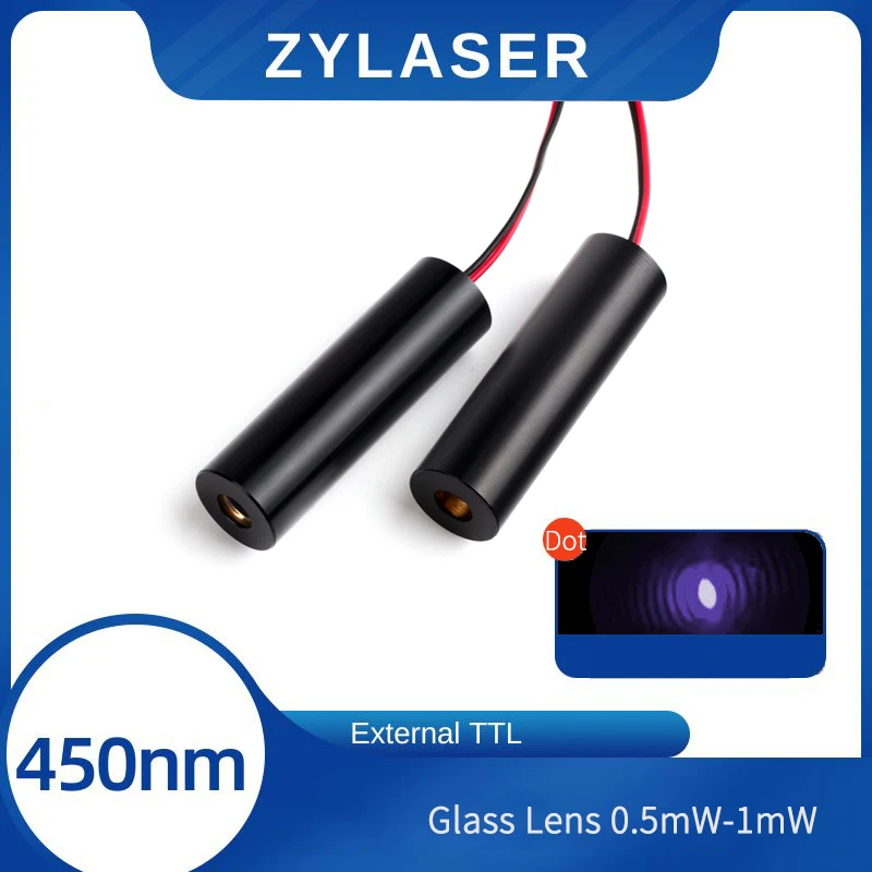 1/5/10PCS External TTL 450nm Blue 12mm Glass lens 1mw Laser Module For Marking Machine Alignment Laser